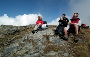 MONTE GRABIASCA (2705 m.) , alla croce dell’anticima e all’ometto della cima il 3 ottobre 2012  - FOTOGALLERY